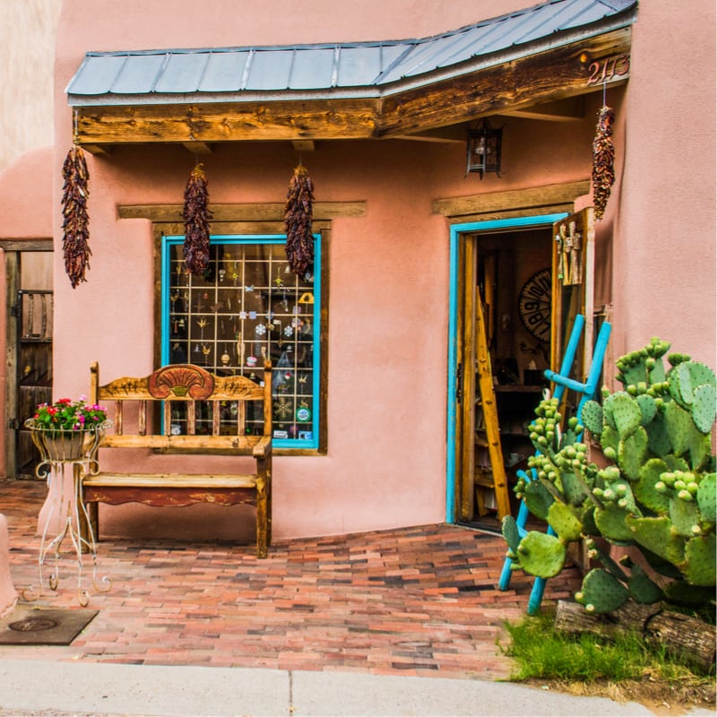 A small, rustic shop in albuquerque's old town